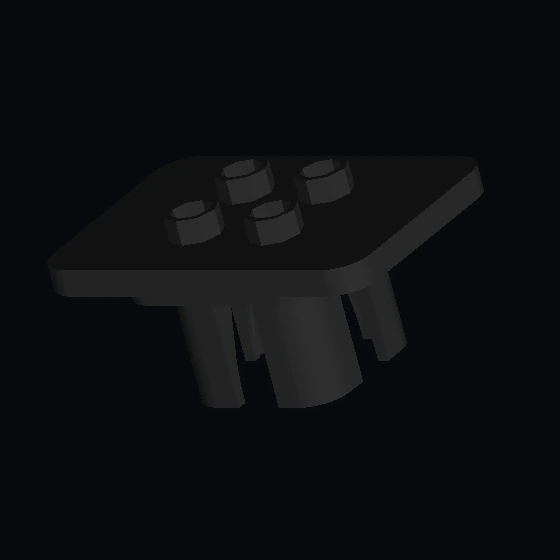 Мебельный столик Дупло 3 × 4 × 1,5 с четырьмя стойками сверху (6479)