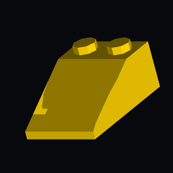 Наклонный кирпич Кирпич 33 3 × 2 с классическим космическим логотипом (80123)