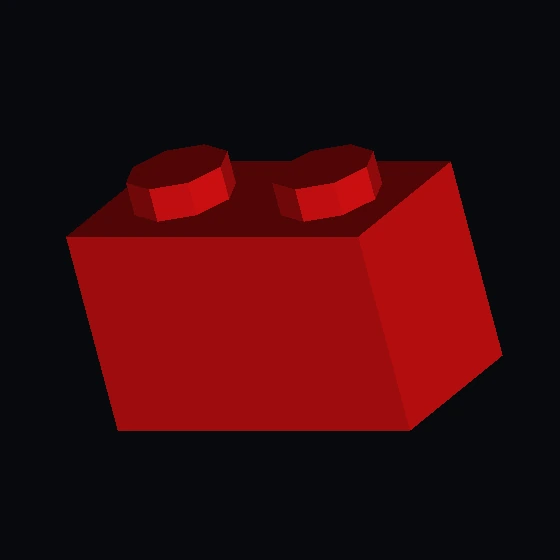 Brick 1 × 2 с классическим космическим логотипом синего цвета (9460)