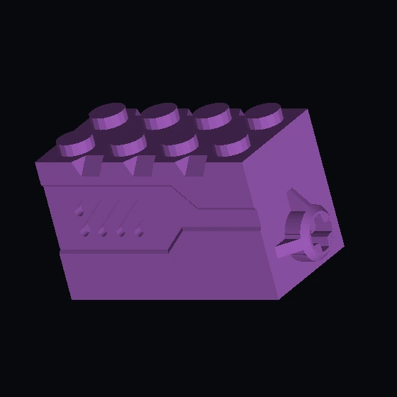 Электрический Sound Кирпич 2 × 4 × 2 Серый верхний космический звук (96285)