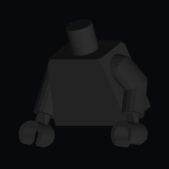 Минифигурка «Торс с руками и кистями» с узором «Заводной робот» (76382pc67)