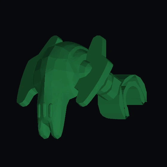 Минифигурка Механическая голова Киборга с белым рисунком лица (87567p02)