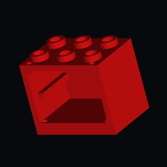 Шкаф-контейнер 2 × 3 × 2 с полыми гвоздиками и наклейкой для двух кексов (92410d01)