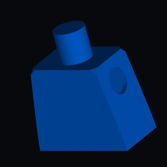 Торс минифигурки с выкройкой робота (973p63)