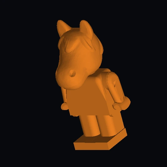 Рисунок Фабуленд Лошадь 1 с телом черного/красного/красного цвета (u592p01c02) (18977)