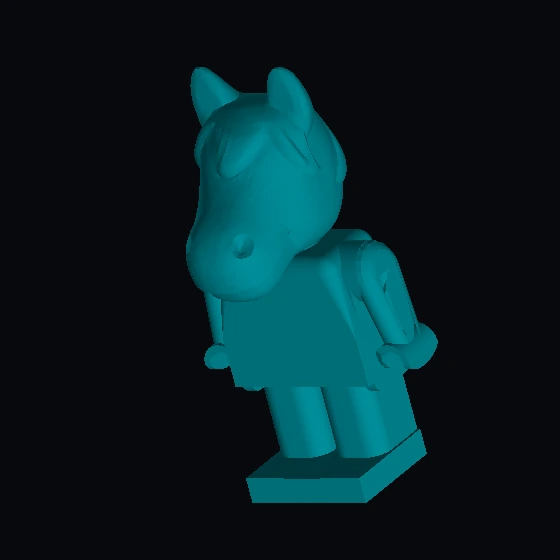 Рисунок Фабуленд Лошадь 1 с телом желтого/желтого/синего цвета (u592p01c03) (19008)