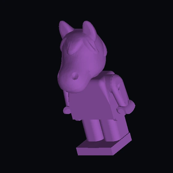 Рисунок Фабуленд Лошадь 1 с телом синего/желтого/желтого цвета (u592p01c04) (19003)