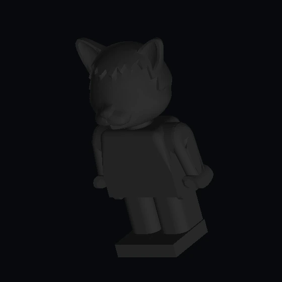 Рисунок Фабуленд Кот 1, оранжевый с телом синего/синего/желтого цвета (u9108p01c02) (19305)