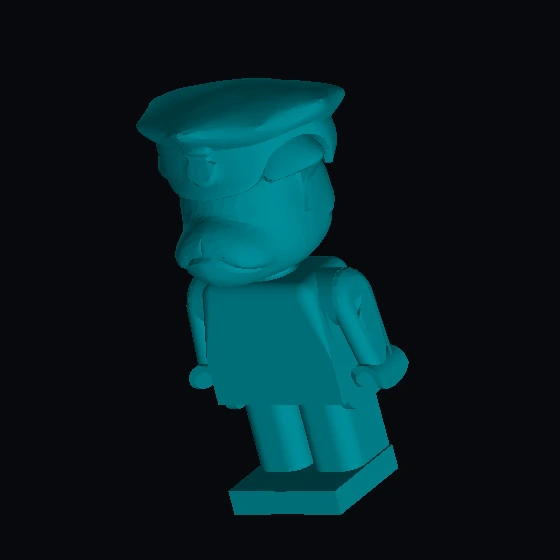 Figure Fabuland Bulldog 4 Бело-синяя/синяя/желтая шляпа почтальона (u9142p04c03) (19542)