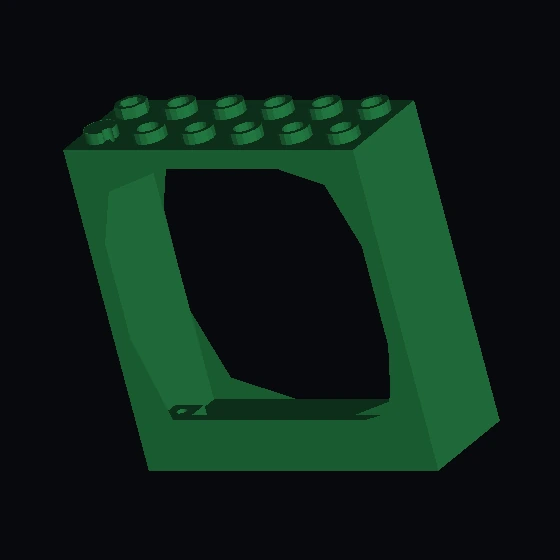 Дверь 2 х 6 х 5 Рама (u9370) (19702)