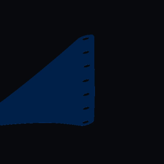 Парус 15 х 22 треугольный с тонкими полосками на белом фоне (u9496p02) (19798)