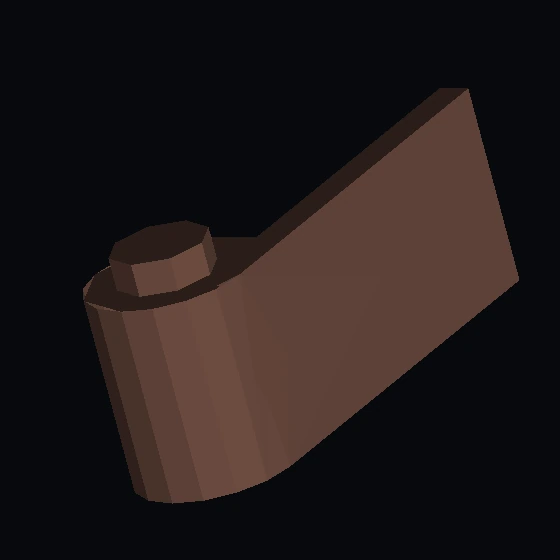 Дверь 1 × 3 × 3 левая с окном и горизонтальной ручкой - верхняя (u9500) (19729)