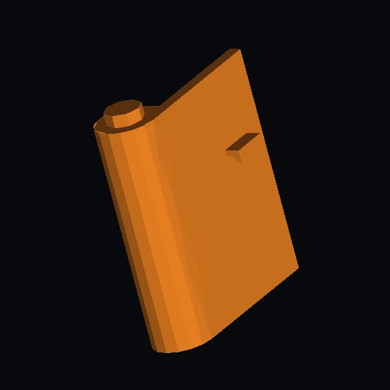 Дверь 1 х 3 х 3 левая с окном и горизонтальной ручкой (u9501c01) (19774)