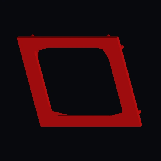 Дверная коробка Дупло 2 × 4 × 3 с приподнятой задней панелью контура двери (u9525) (19827)