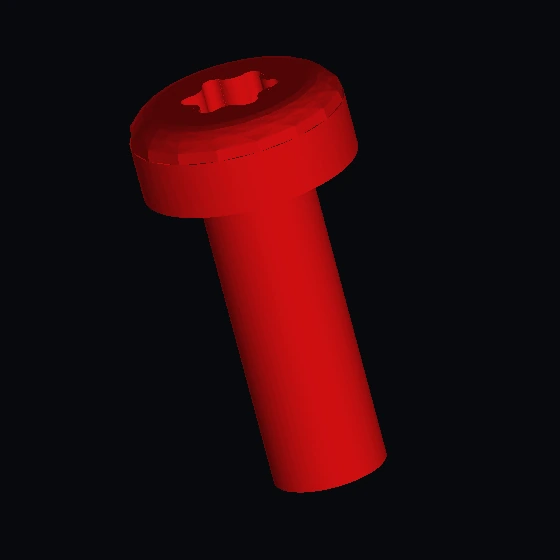 Винт 7 × 2,5 с шестигранной головкой (u9555) (19751)