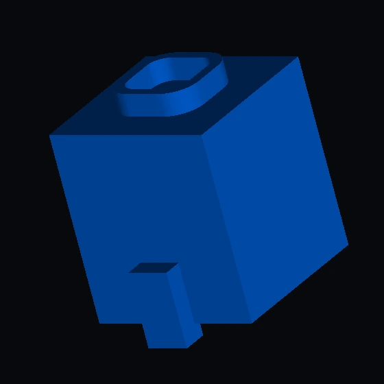 Кубовидная голова минифигурки с приподнятым прямоугольником и полой квадратной шпилькой (u9564…