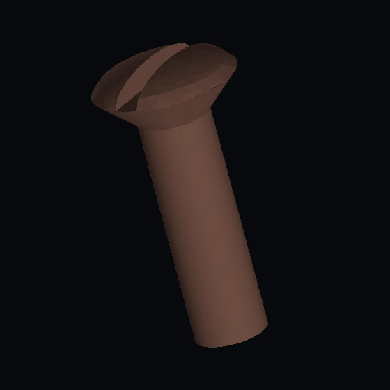 Винт 22 × 6 с потайной головкой и прорезью (u9566) (19836)