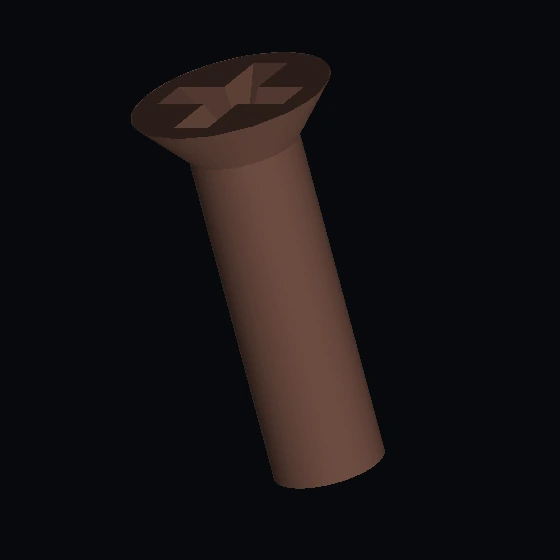 Винт 17,7 × 5 потайная крестообразная форма (u9576) (19825)