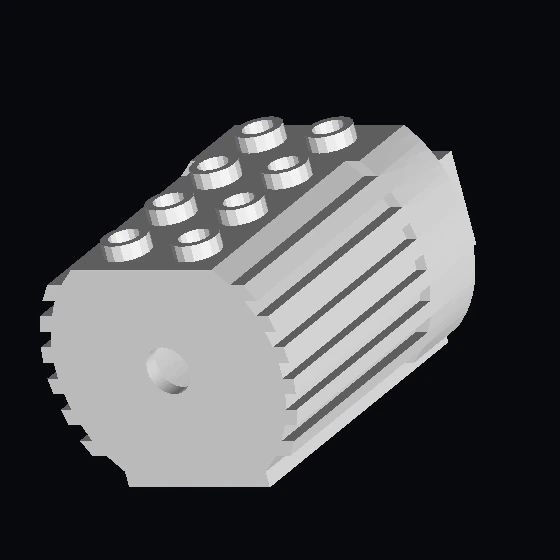 Электродвигатель Техник без центрального отверстия под штифт с логотипом 12 В — корпус в сборе…